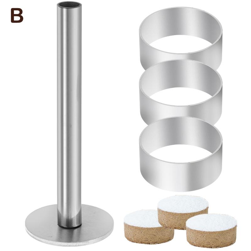 Stainless Steel Pulburon Molder With Pusher Cake Decorating Tools Diy Cake Mousse Pastry Ring Mold Cooking Rings Baking Tools