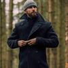 Europäischer & Amerikanischer Herren Wollmantel - Britischer Stil, Mittellang, Langarm, Herbst/Winterbekleidung.