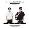 CHOCOOLATEit Men's Faux Two-Piece Shirt Collar Polo T-Shirt