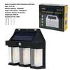 Outdoor Solar 2/3/4LED Tungsten Lamp IP65 Waterproof Wall Light with Motion Sensor 3 Lighting Modes Courtyard Decorative Lantern