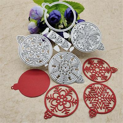 Moldes de corte de bola de floco de neve de Natal DIY Scrapbook Papel Cartões Fazendo Decoração
