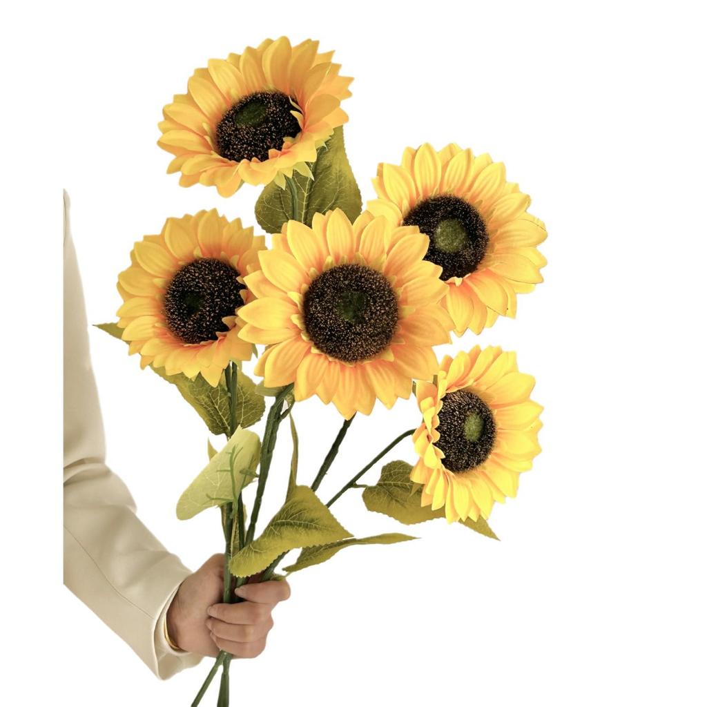 Sunflower Bouquet - Artificial Silk Flowers for Living Room, Office, Bedroom Ornaments