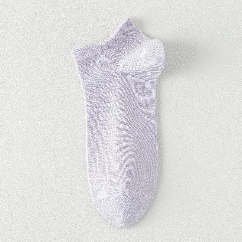 Women's Cotton Summer Lightweight Antibacterial and Deodorant Cotton Socks with Mesh Ventilation for Good Moisture Absorption