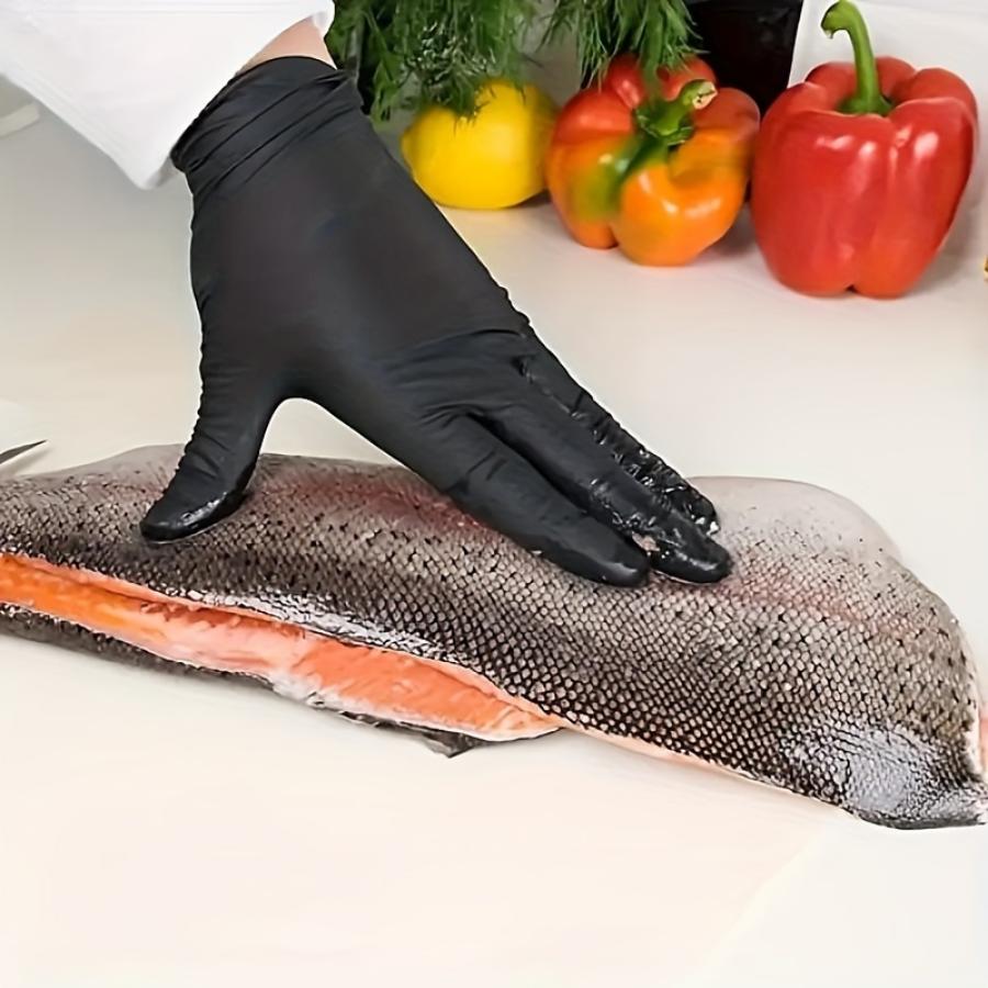100PCS Disposable Nitrile Gloves, Durable and Waterproof, Suitable for Kitchen Cleaning, Tattooing, Hair Dyeing, Pets, Beauty Salons, Cleaning Product