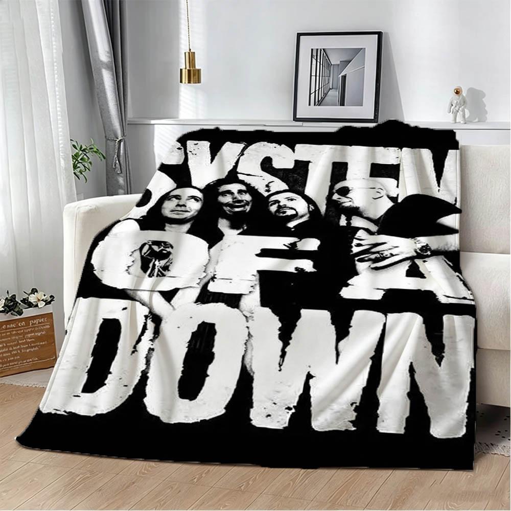 Singer S-System Band Of A D-Down Album Flannel Blanket Soft Throw Blanket Art For Home Decor Bedroom Bed Sofa Picnic Fans Gift