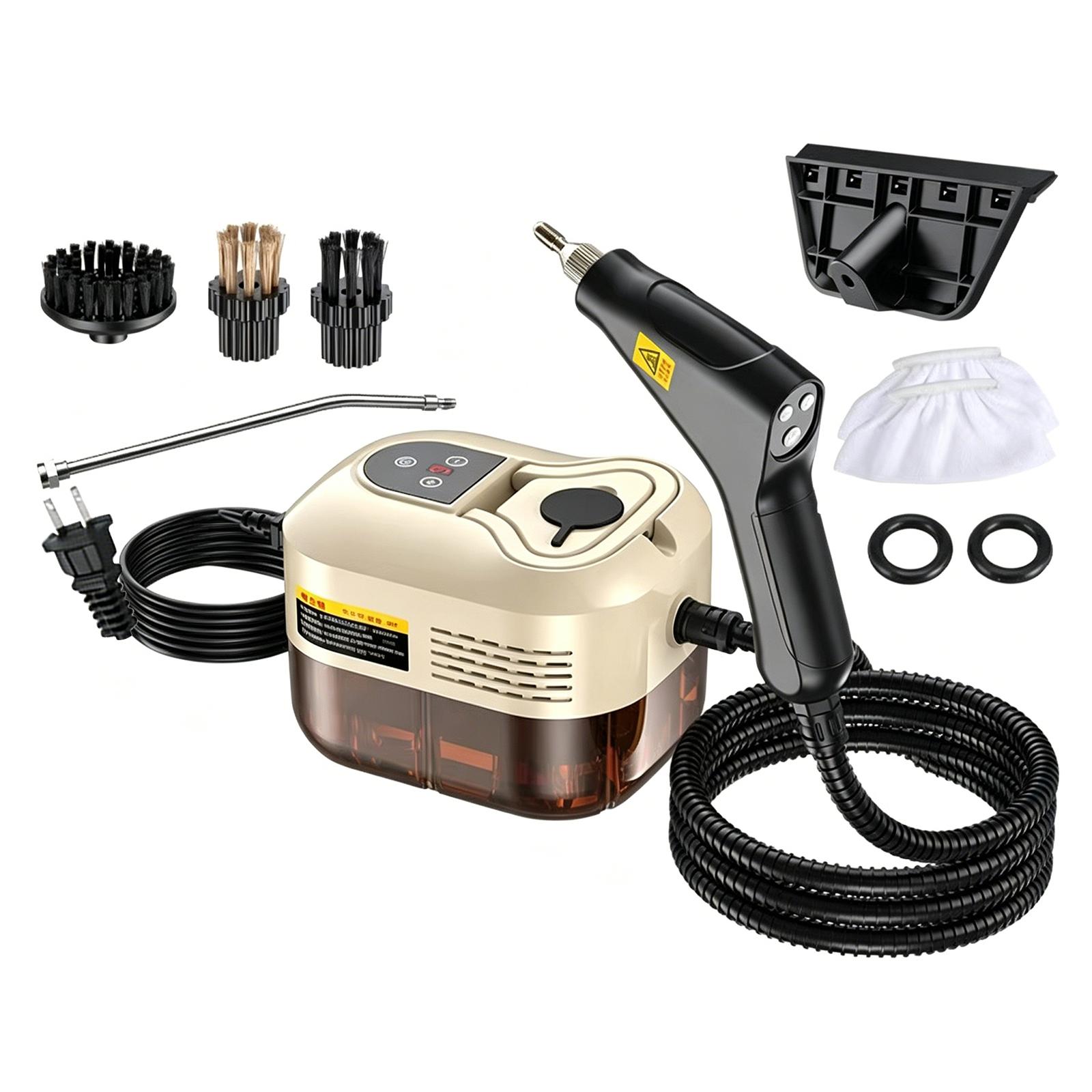 

High Temperature Steam Cleaner Machine with Multiple Brush Attachments and Adjustable Steam Nozzle for Home and Commercial Use One Size бежевый