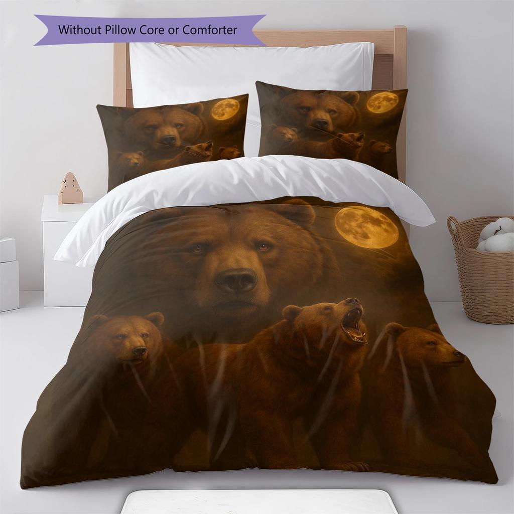 Cartoon Pattern Bedding Quilt Set Quilt Cover Pillowcase Home Decoration Birthday Gift (1 * Duvet Cover + 2 * Pillowcase, Without Core)