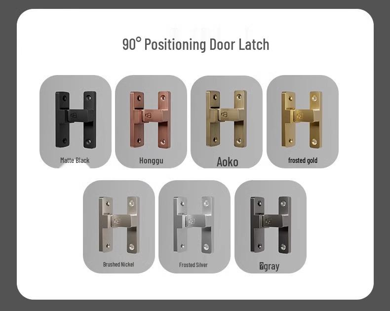 Punch-Free Slide Bolt Latch for Bathroom and Indoor Doors