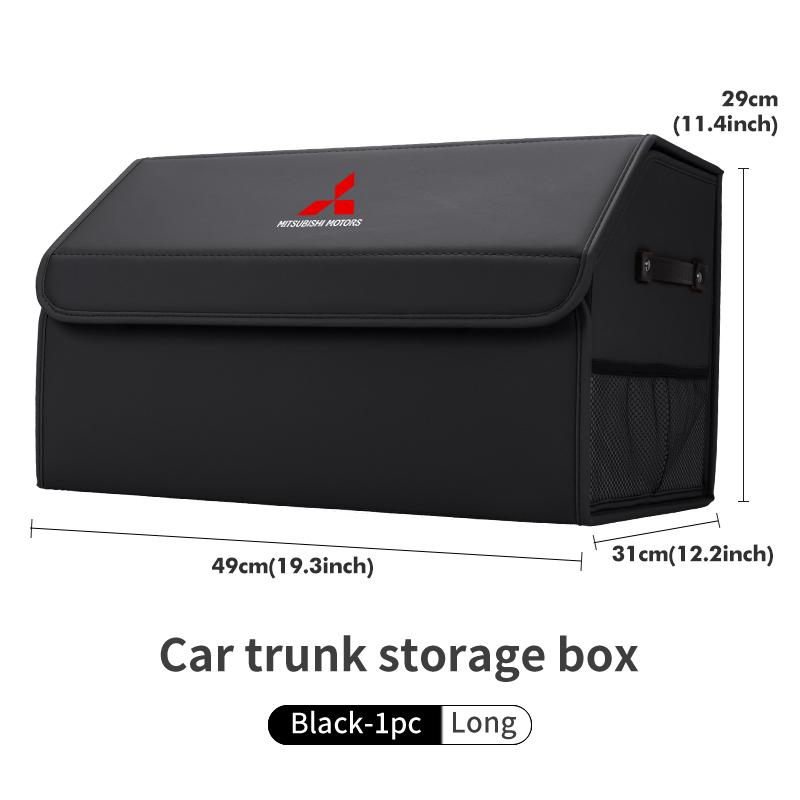 Multifunctional Car Organizer Waterproof Collapsible Leather Box For Mitsubishi Outlander Lancer Cross Colt Xpander Mirage