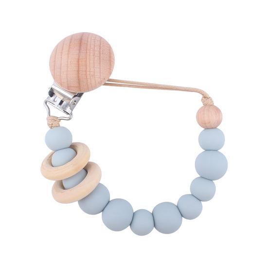 Pacifier Chain No Sharp Edge Food Grade Silicone Baby Infant Pacifier Clip Chain Teething Toy for Daily Use