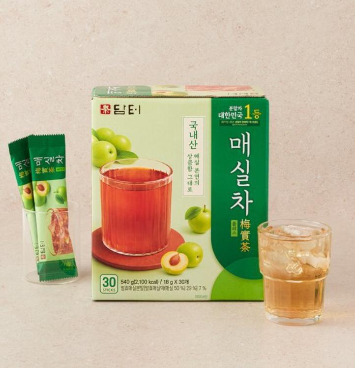 DAMTUH Plum Tea Plus 30 Sticks Sweet & Refreshing Korean Fruit Tea