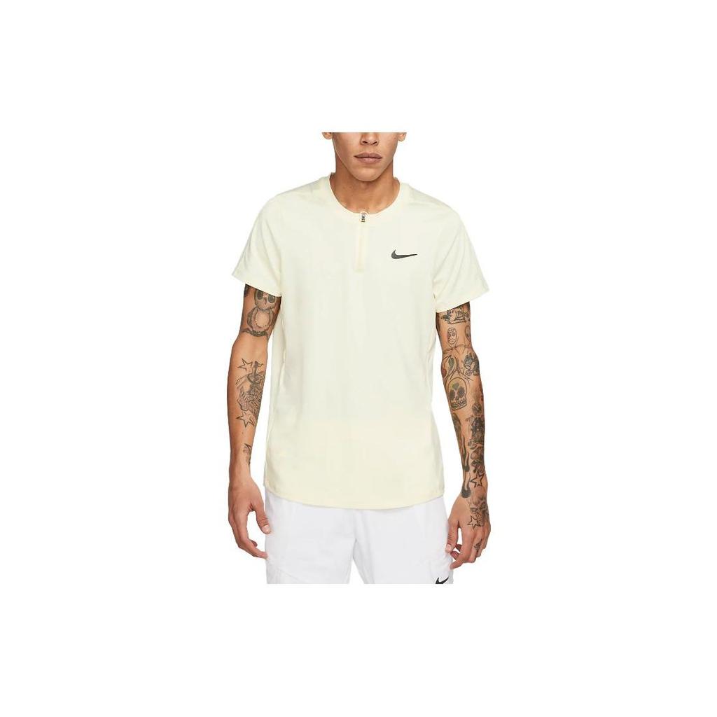 Nike T Shirts Men's Ivory Crew Neck Moderate Straight Fit DD8321-744