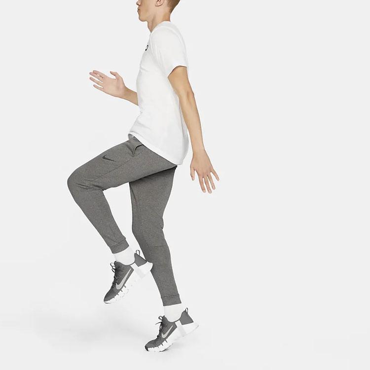 Nike Dry Solid Logo Elastic Waist Cuffed Sports Pants Men Pants Charcoal CZ6379-071