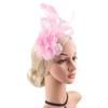 Elegant Feather Hair Accessory For Women Elastic Hairband With Adjustable Clip For Horse Races Parties Photography