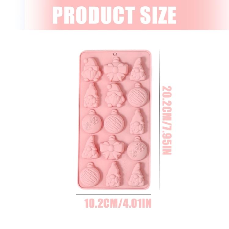 Flexible Silicone Molds For Holiday Cookie Chocolate Santa Theme Food Safe Baking Mould For Family Activity