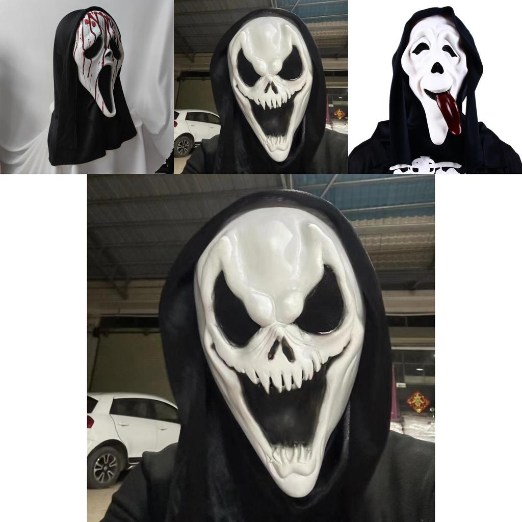Scream Geest Latex Masker Met Scheuren Voor Horrorfeest En Halloween Cosplay Gebruik