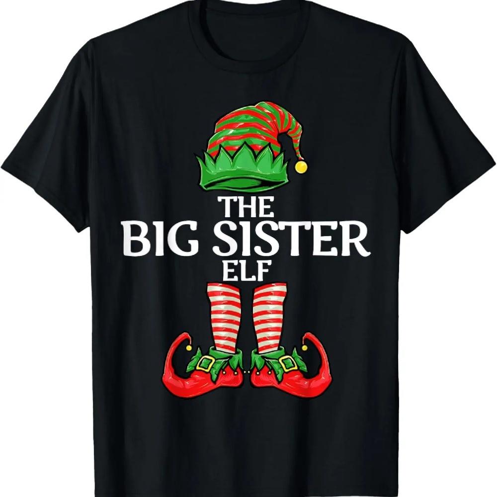 

Big Sister Elf Christmas Matching Family T-Shirt XXXL