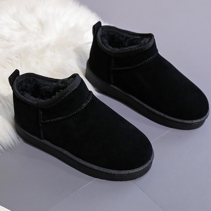 

Мода 2024 Новые Женские Дизайнерские Слипоны на Платформе Плюшевые Ботильоны Зимняя Мода Тепло и Уличные Удобные Ботинки Обувь для Женщин 36 чёрный