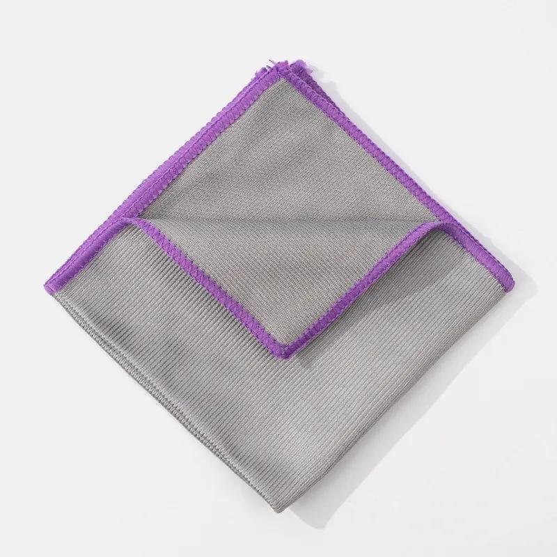 1 Stück 30x30cm Mikrofaser Glaswischtuch Haushalts-Saugfähiges Spiegel- Weinglas-Reinigungstuch