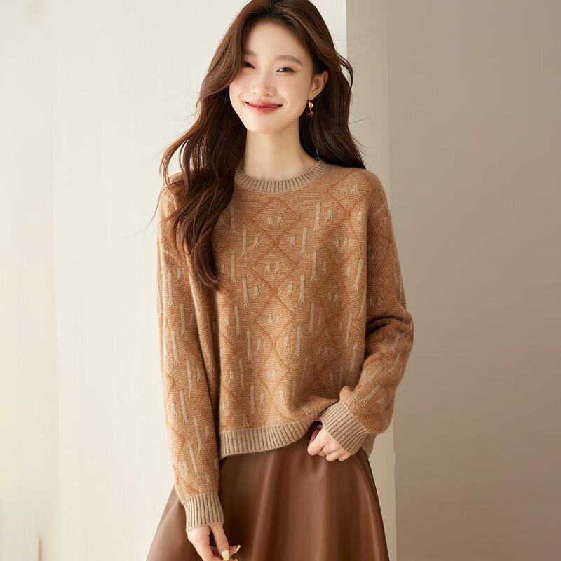 Srcr Women's 100% Cashmere Jacquard Sweater