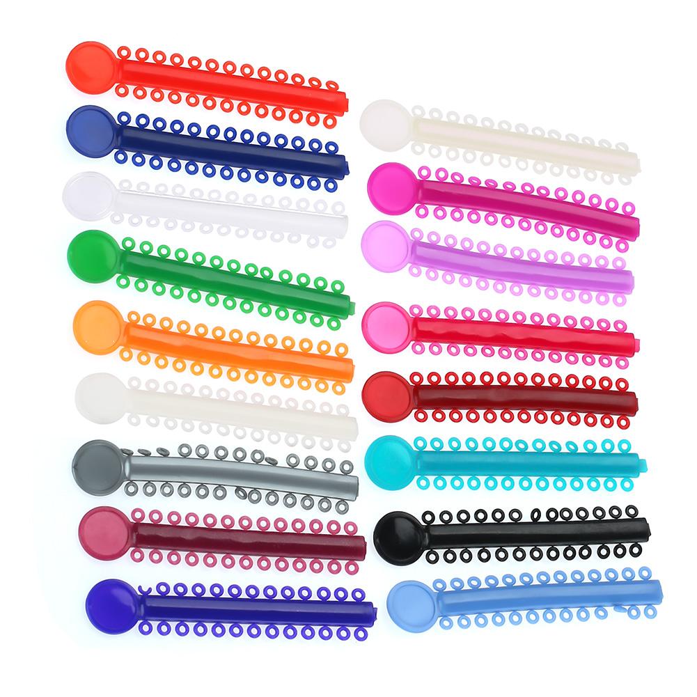 40pcs Multi Color Dental Orthodontic Ligature Rubber Bands Teeth Corrector Elastic Brace