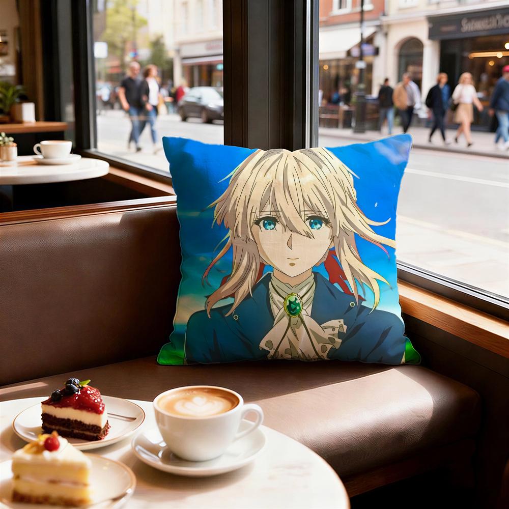 Anime Violet Evergarden Cushion Cover Decorative Cushions Covers Cover Sofa X Pillow  Piece X X Pillowcase