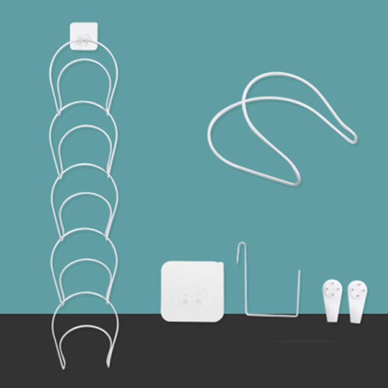 

5 шт./комплект. Вішалка для одягу. Багатофункціональна підвісна стійка. Організатор. Наддверні та настінні багатошарові залізні гачки для капелюхів. білий