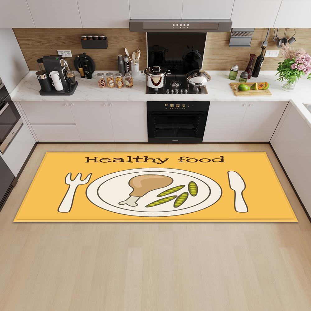 Kitchen Mat Entry Door Mat Bedroom Carpet Corridor Bathroom Non-slip Floor Living Room Pattern Rug