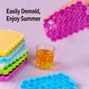 Silicone Honeycomb Ice Tray With Lid, Easy-Release Flexible Ice Mold, 37 Hexagonal Ice Maker, Suitable For Whiskey, Cocktails, Refrigerator Freezing