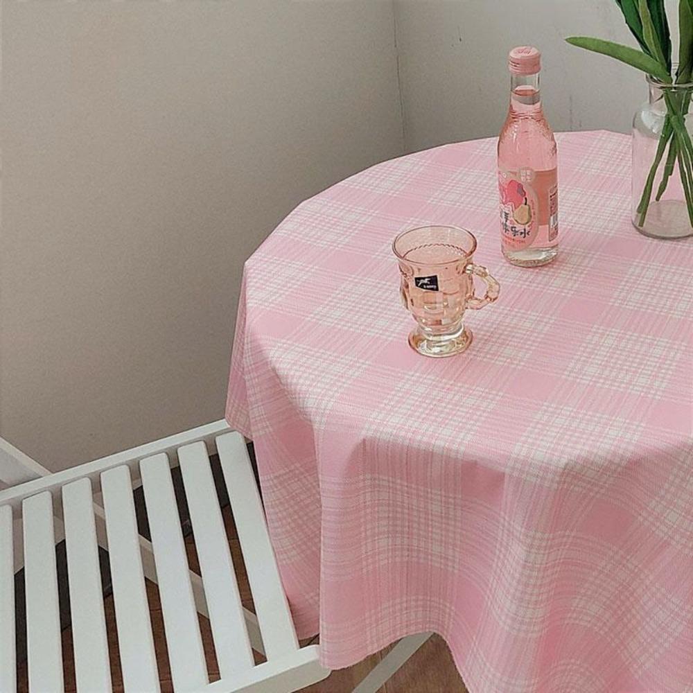 Ins Korean Plaid Tablecloth Home Decoration Table Mat Nordic Background Cloth