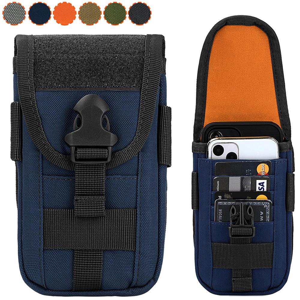 MOLLE Phone Pouch & Card Holder EDC Utility Waist Bag Smartphone Holster with Gadget Organizer