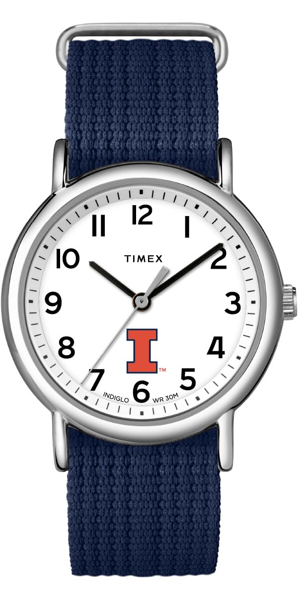 

Timex Uni Weekender 38mm Watch - Illinois Slip-Through Single Layer Strap, Blue