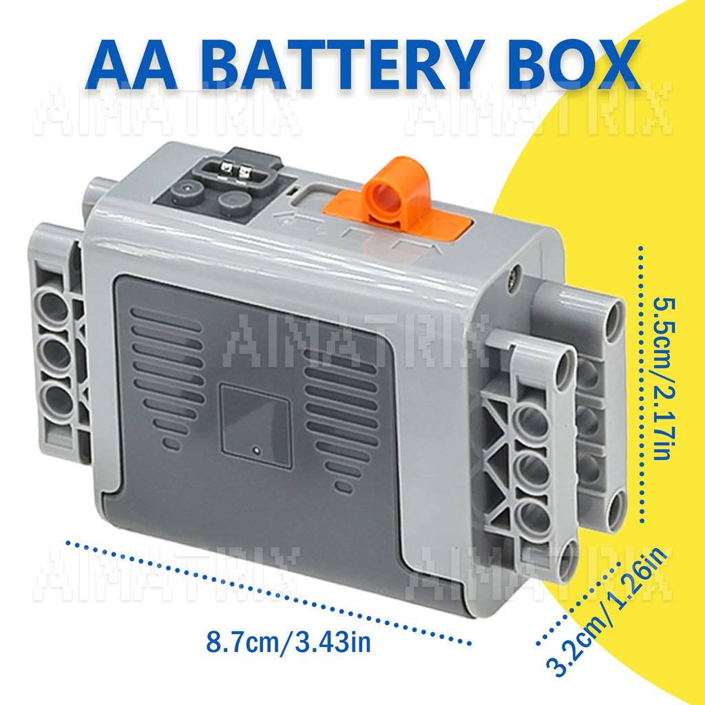 AIMATRIX 9pcs Power Functions Motor Set, Compatible with Technic Kits Including ML Motor AA Box (8881), Remote Control (8879), and IR Receiver (8884)