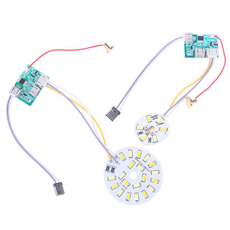 Dc5V Input Light Source Led Light Panel Dimming Controller 3W/10W 30Mm/50Mm 3Colors With Touch On/Off Switch Charging Port Type-