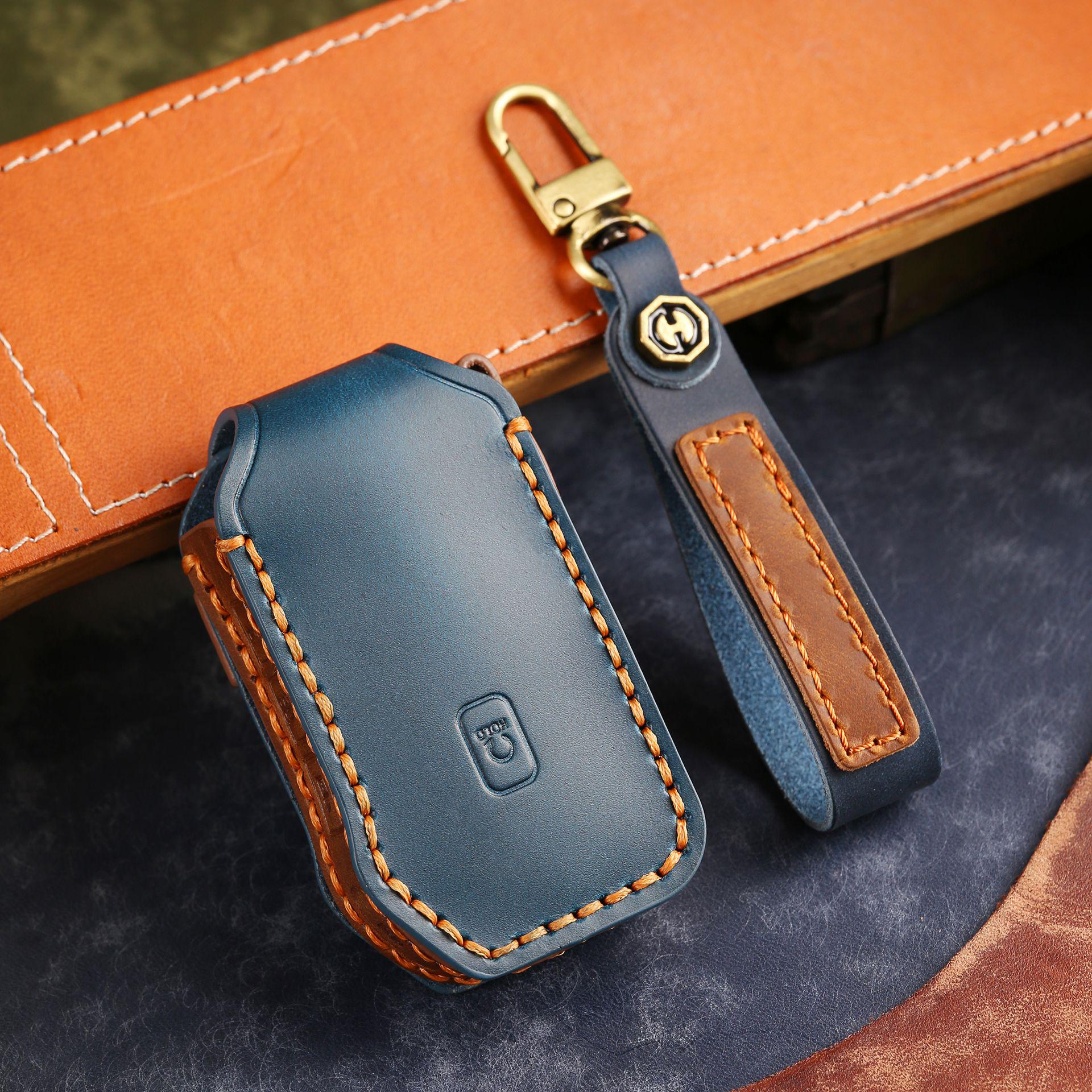 

Handcrafted Cowhide Key Bag for Kia Sorento чорний