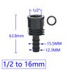 1/2 3/4 Female Male Thread To 1/2 3/4 1 Inch Garden Hose Barb Connector 16mm 20mm 25mm Plastic Hose Fitting 2 Pcs