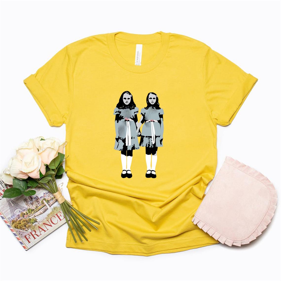 Футболка Shining Футболка Grady Twins Футболка с рисунком в стиле фильма Футболки WoUnisex Футболки с коротким рукавом и круглым вырезом Футболки унисекс Топ 4XL