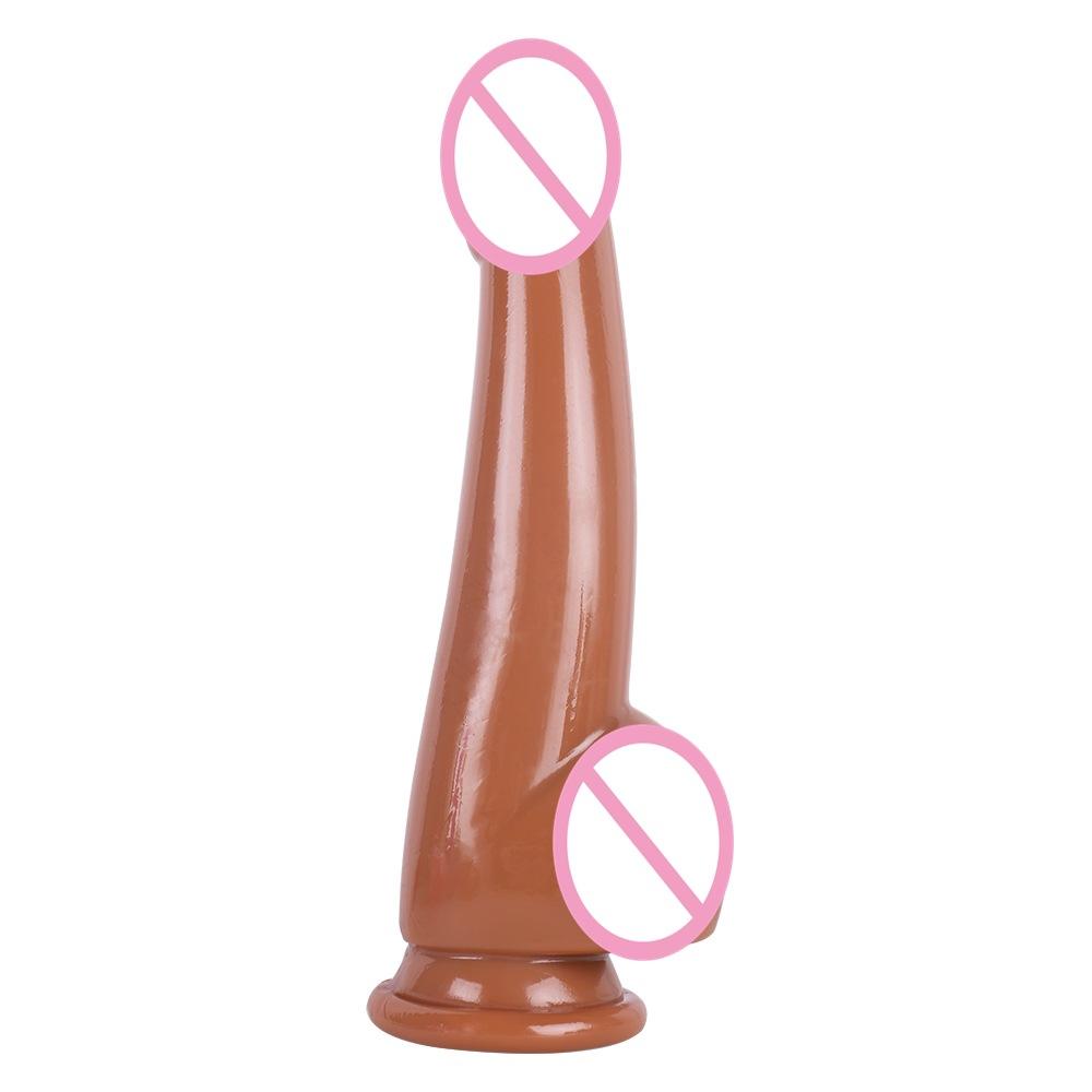Mixed Color Crystal Anal Plug Penis Women's Transparent Masturbation Stick plus-Sized Small and Medium Color Simulation Dildo Cannon