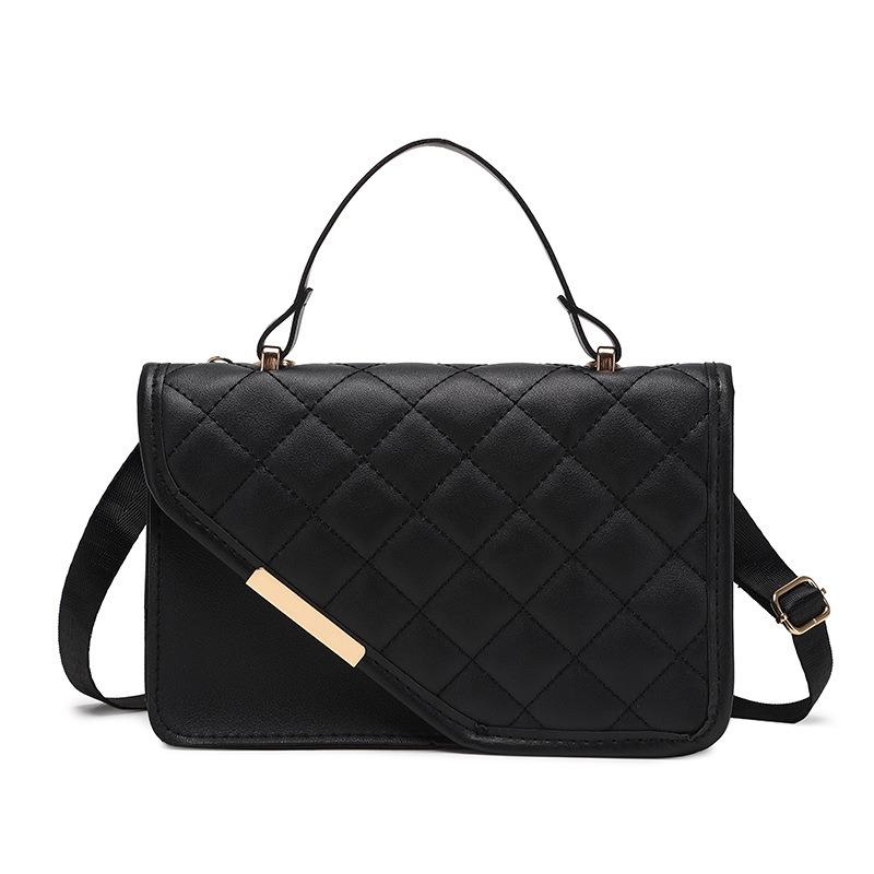 Embroidered Rhombus Single Shoulder Crossbody Small Square Bag Diagonal Magnetic Buckle Portable Women's Bag