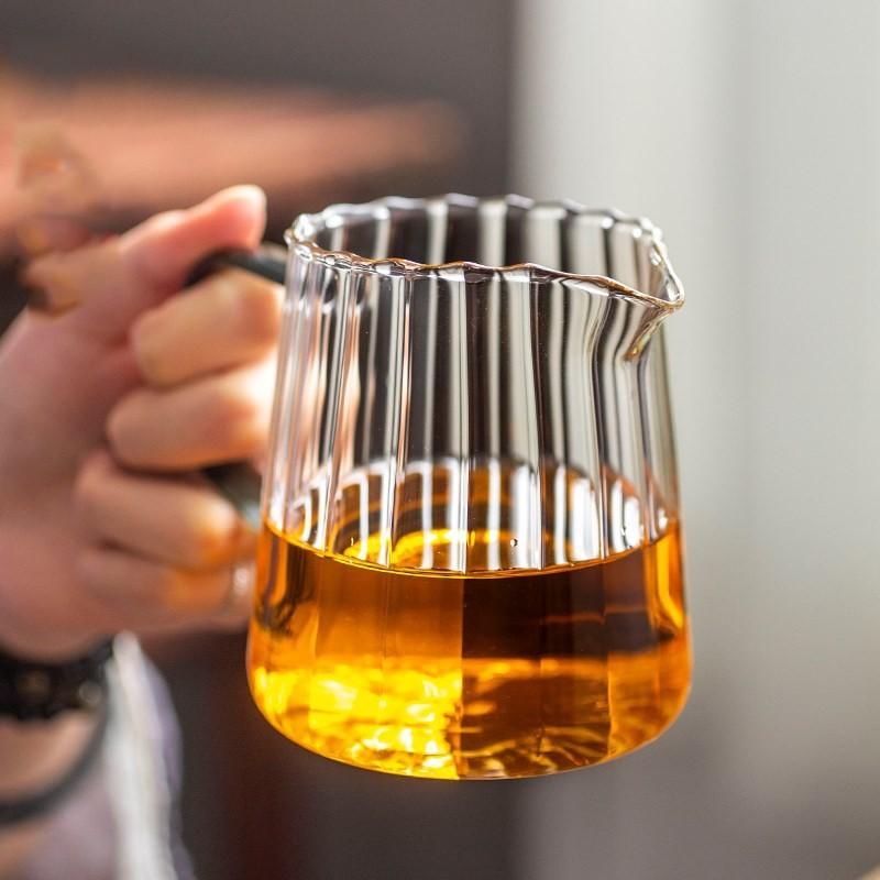 1pc Heat-resistant Glass Fair Cup Household Thickened Tea Moisture Separator Kung Fu Tea Set Large Tea Set Filter Tea Cup