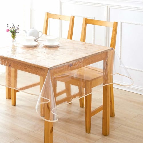Aimedia Transparent Tablecloth, 120x180cm, PVC, Table Mat, Desk Mat, Mat, Table Cover, Vinyl Mat, Table Protector, Vinyl Cover, Stain Resistant