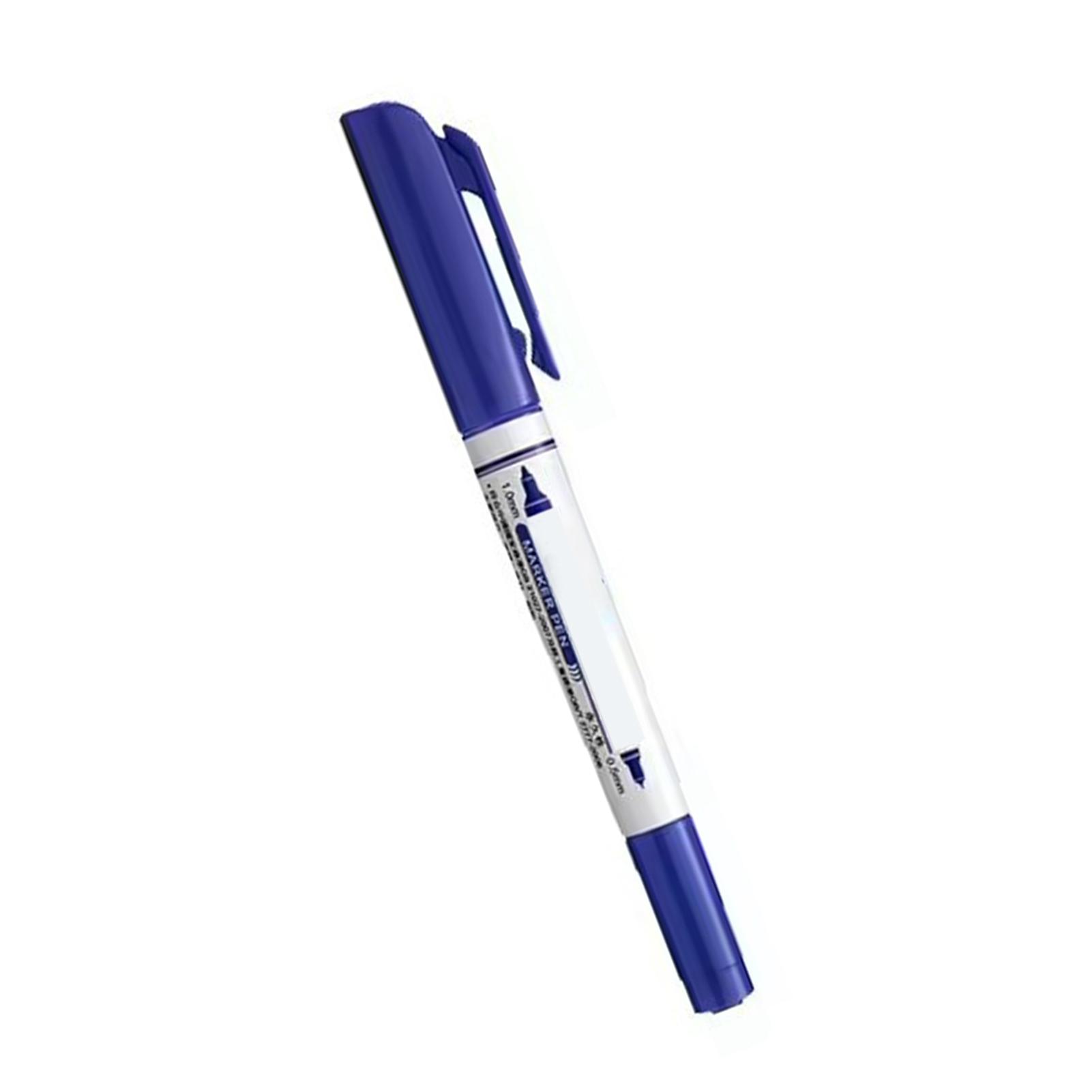 

Масляный маркер с двойным наконечником, без запаха, многоцелевой, для офиса, учебы, рисования синий