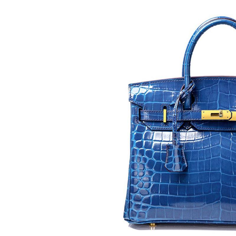 New Women Cowhide Handbag Crocodile Embossed Genuine Leather Top Handle Purse Fashion Shoulder Crossbody Bag for Daily Use- NO LOGO