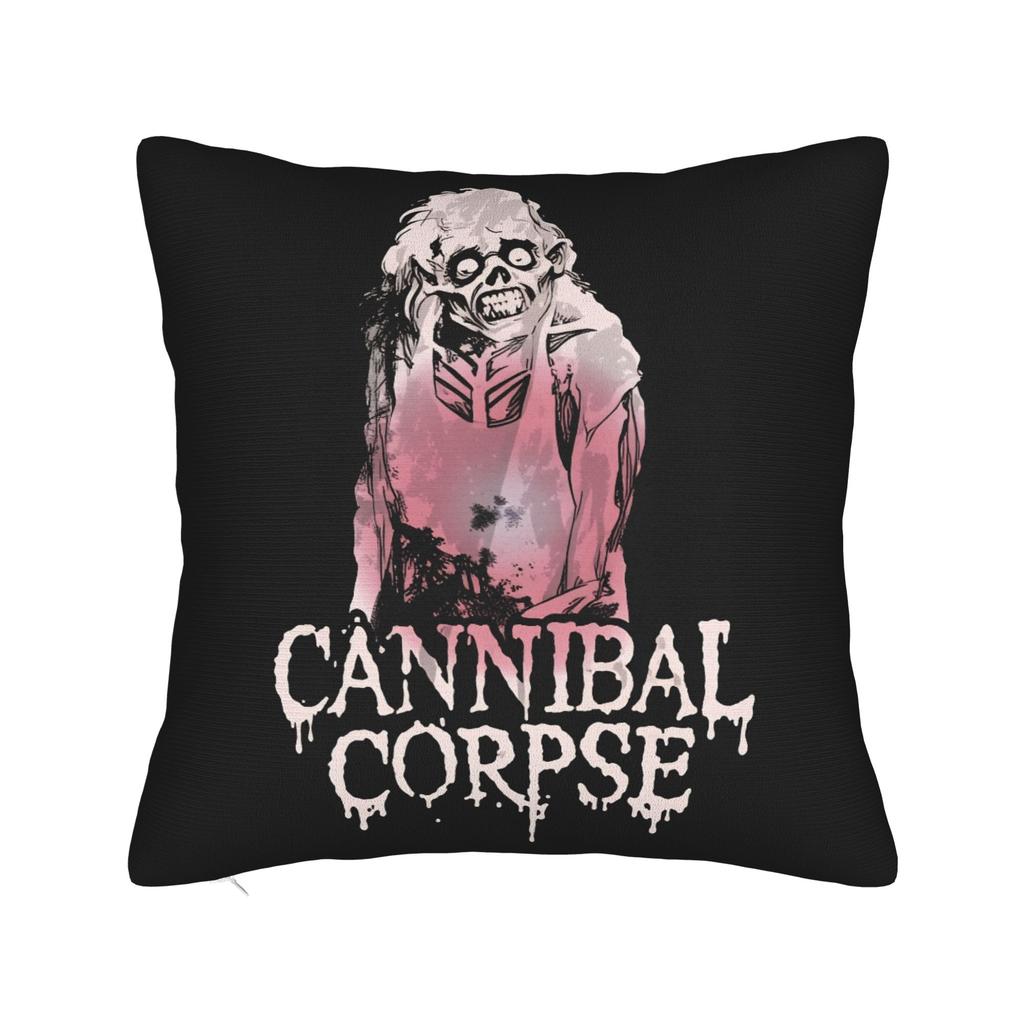 Pillow Case Death Metal Band Cannibal Corpse Soft Pillow Cover For Sofa Home Decoration Retro Trendy Pillowcases