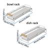 Single Tier Dish Drying Rack Wear Resistant Metal Under Sink Rack Multifunctional Anti-Slip Dish Drainer Storage