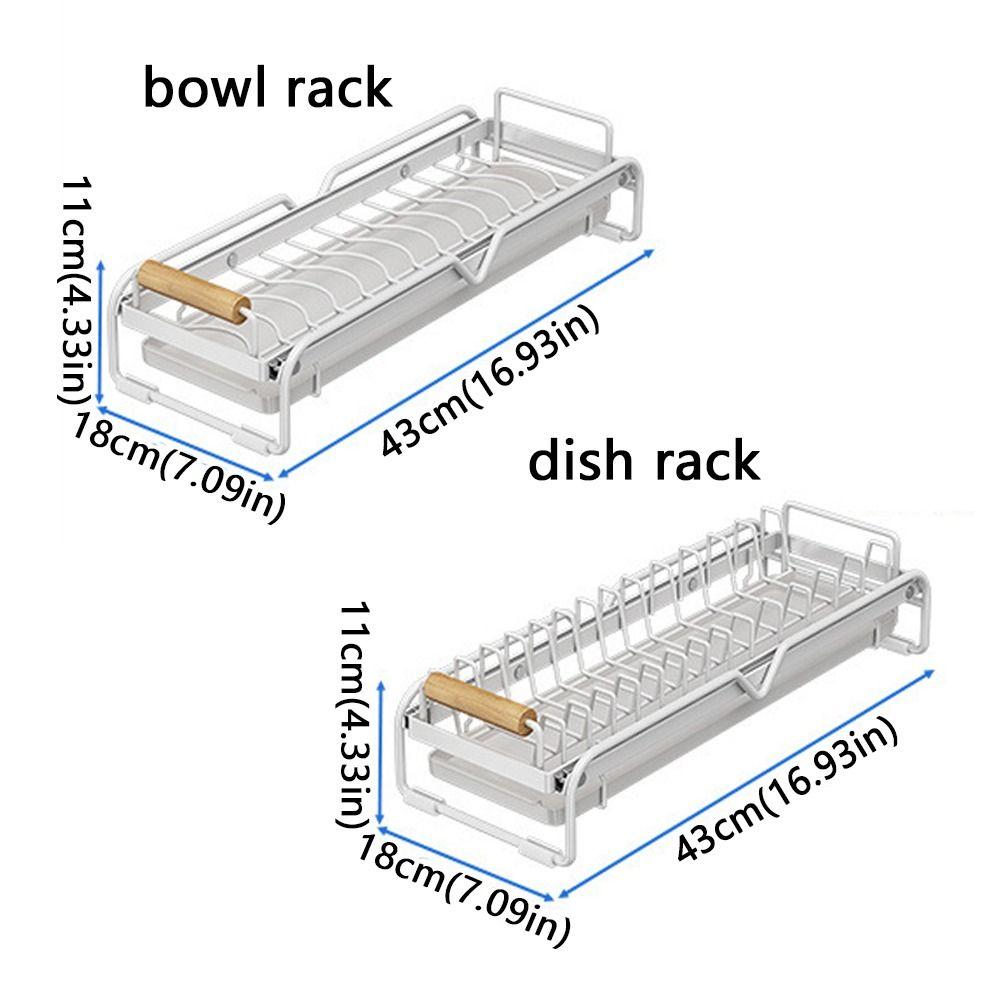 Single Tier Dish Drying Rack Wear Resistant Metal Under Sink Rack Multifunctional Anti-Slip Dish Drainer Storage