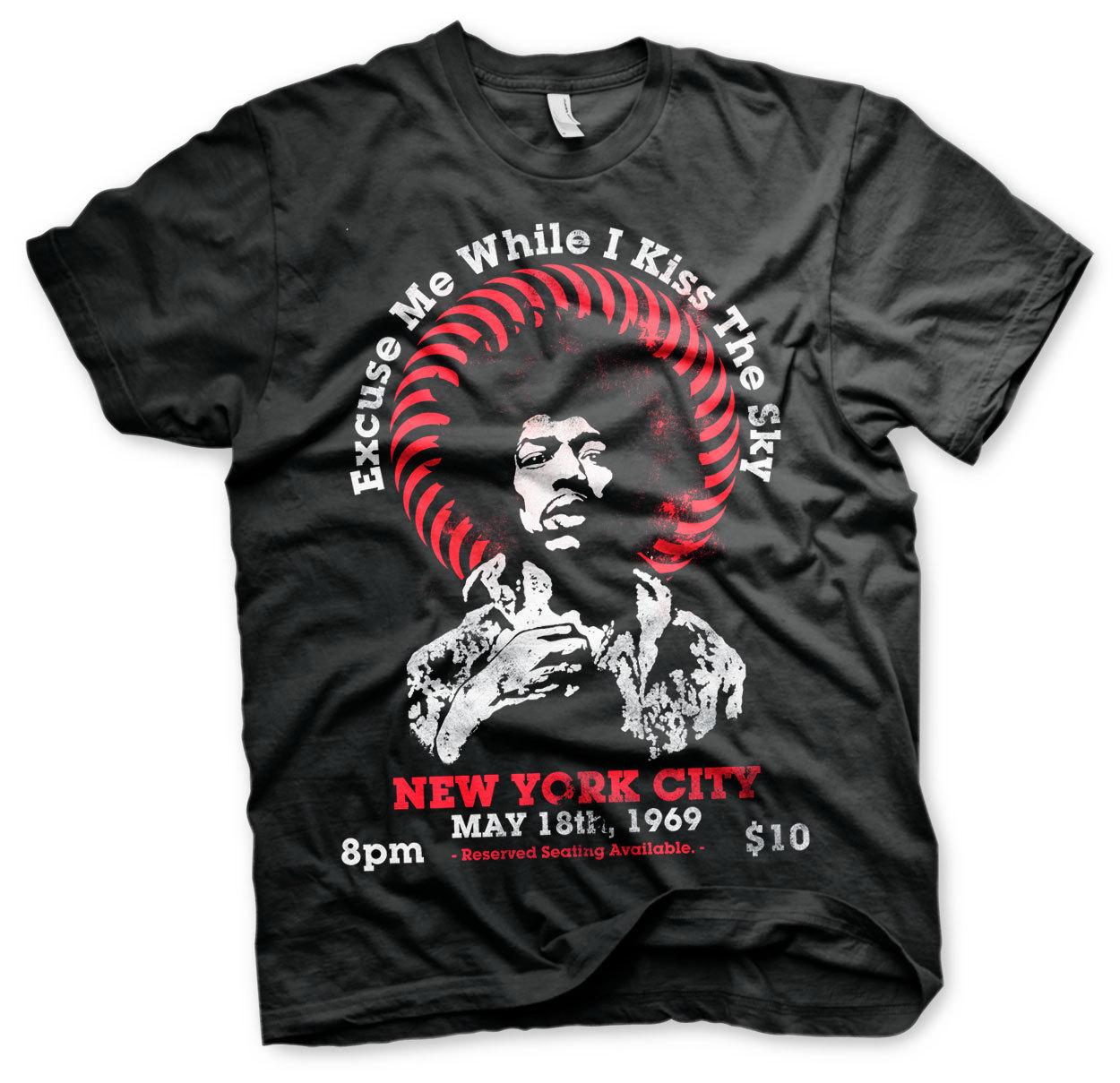 Officially Licensed Jimi Hendrix Live IN New York Men s T-Shirt S XXL- S