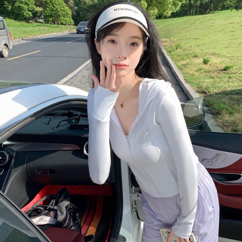 Miling Women s Slim Fit Nylon Ice Silk Cooling Yoga Jacket XL