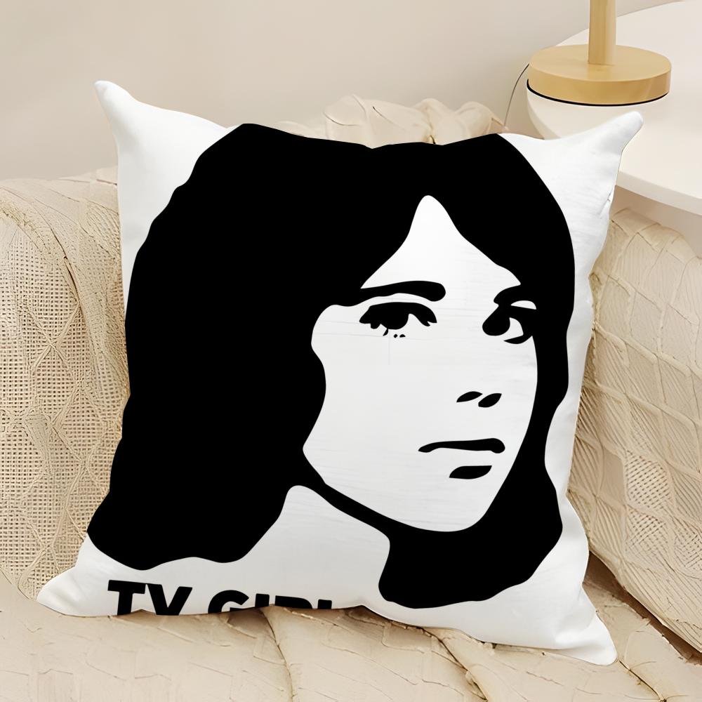 

Hot TTV Girl Who Really Cares Pillow Case Natural Linen DoubleSided Printing Sofa Home Decor Cushion Cover 30X30cm