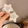 2pcs Furry star hair clip, cute yellow Japanese girl, side broken hair clip, soft and cute hair accessory, hair accessory